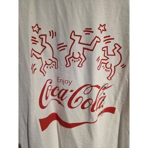Uniqlo Keith Haring x Coca-Cola White T-Shirt Size M NEW